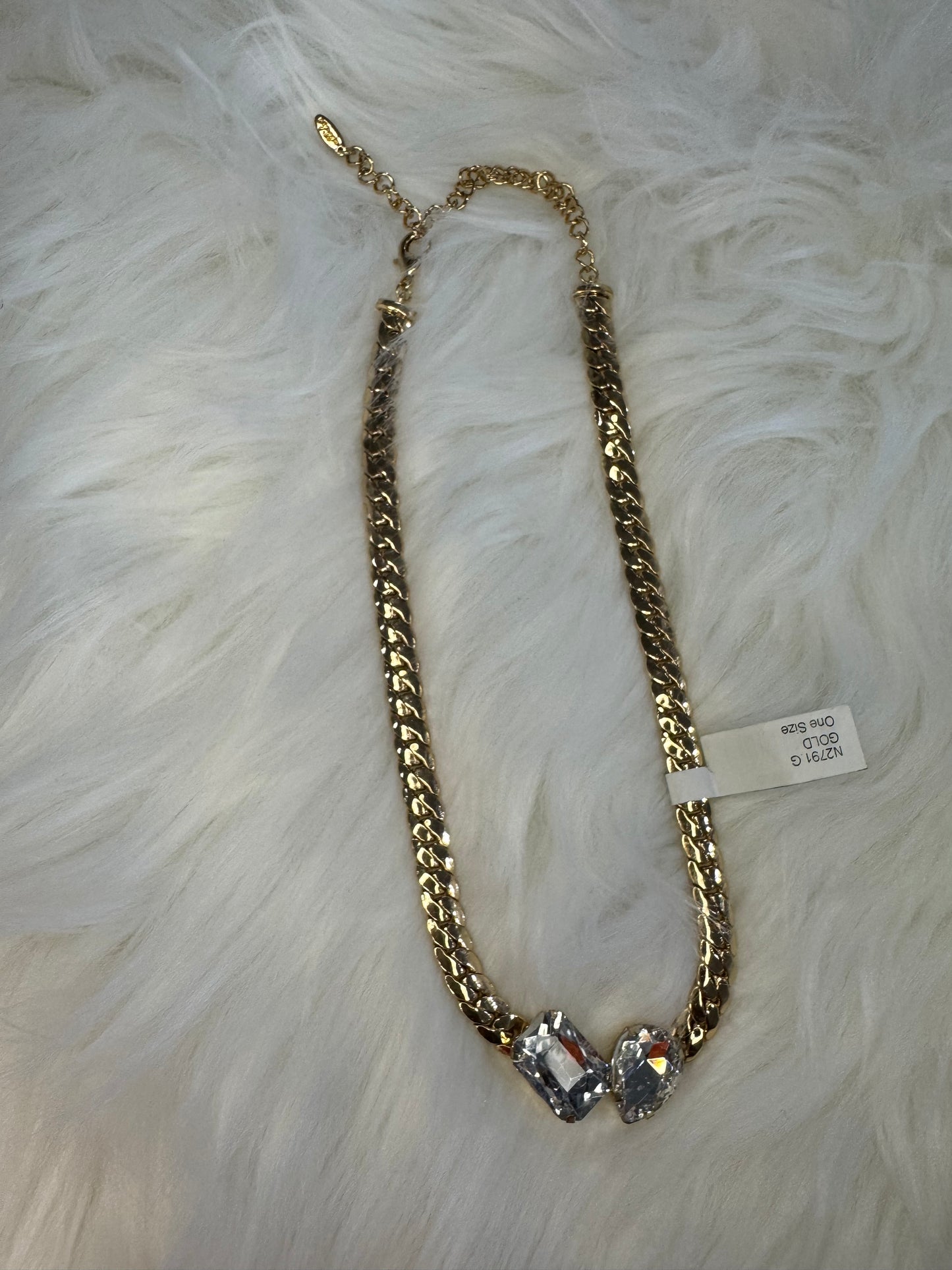 Ettika necklace with double diamonds